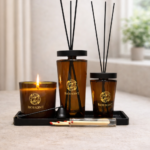 מארז נר ומפיצי ריח אוורסט אמבר