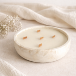 נר אלכסנדר לבן שמנת חום