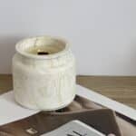 נר בל לבן שמנת וחום