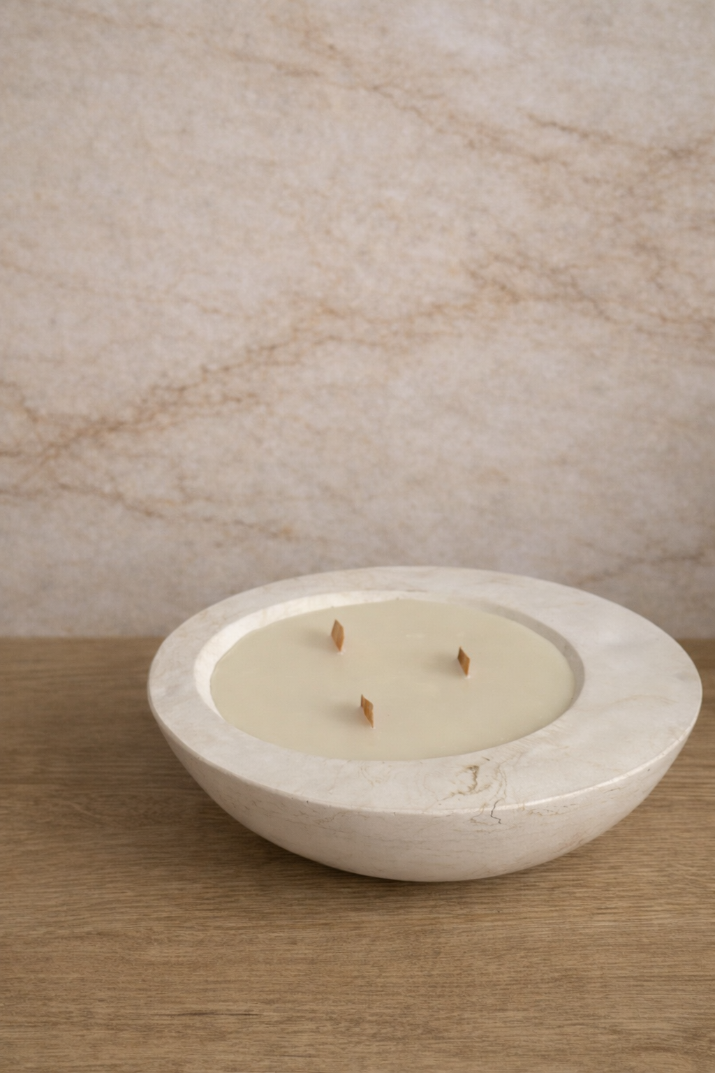 c3ac366a-6144-4791-b80e-2d74e8b9e8fe נר קסטיליה שמנת חום - Image 1