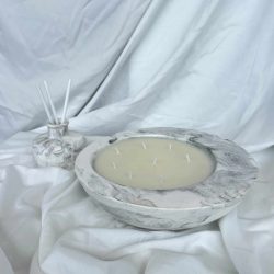 נר קסטיליה לבן אפור שחור