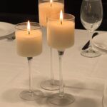 שלישיית נרות ריחניים בפמוטי זכוכית