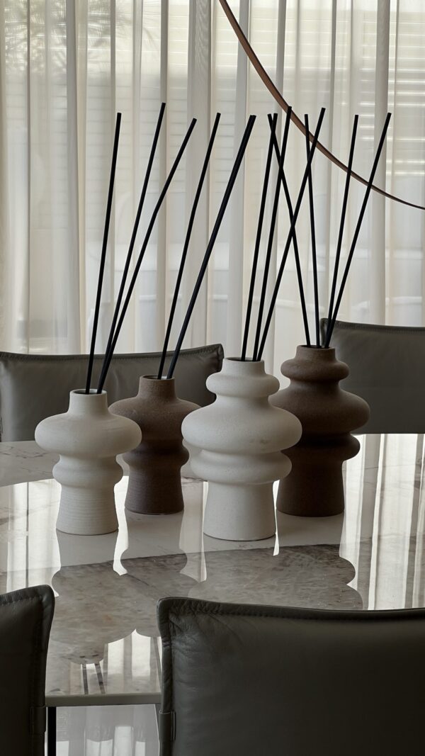 מפיץ הוריקן בכלי דמוי אבן צבע חום - Image 5