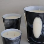 נר ריינה שחור לבן