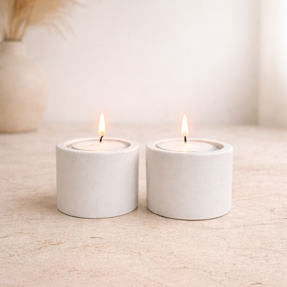 פמוטי שבת (1) זוג פמוטי שבת בצבע לבן טבעי - Image 1