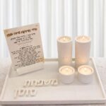 מגש פמוטי שבת דגם אדווה
