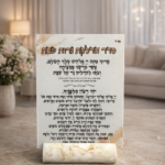ברכת הדלקת נרות עם מחזיק ברכה מרבל